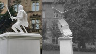 Baranyi Krisztina újít: szivárványos BLM és Fingó Vitéz szobor után a Turulon a sor